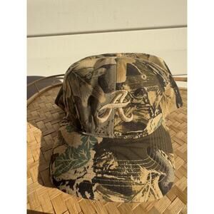 Vintage Atlanta Braves Camo Baseball Hat Adjustable Camouflage Ball Cap MLB